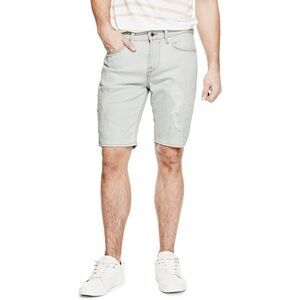 New GUESS Men's Destroyed Slim Denim Shorts